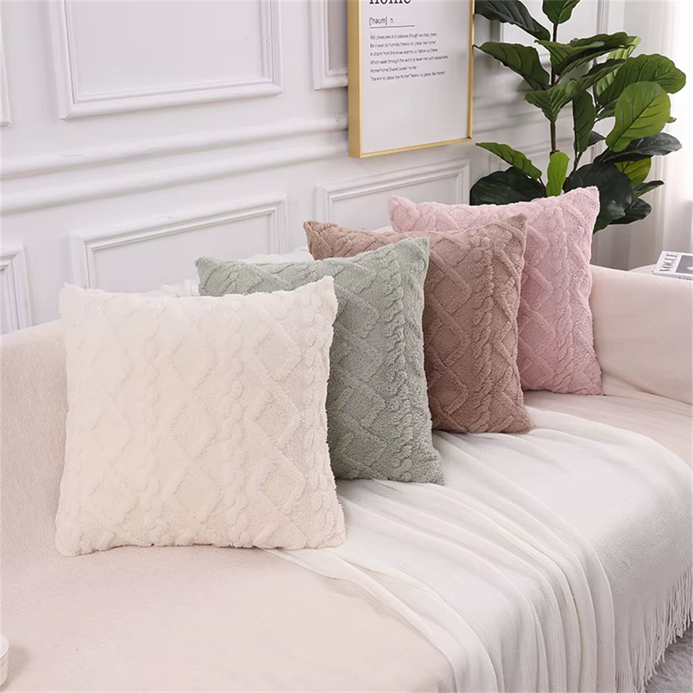 Throw Pillow Cover Cotton Couch Cushion Cover 45X45Cm Sofa Pillowcase Solid Home Living Bedroom Decor Pillow Case 50X50