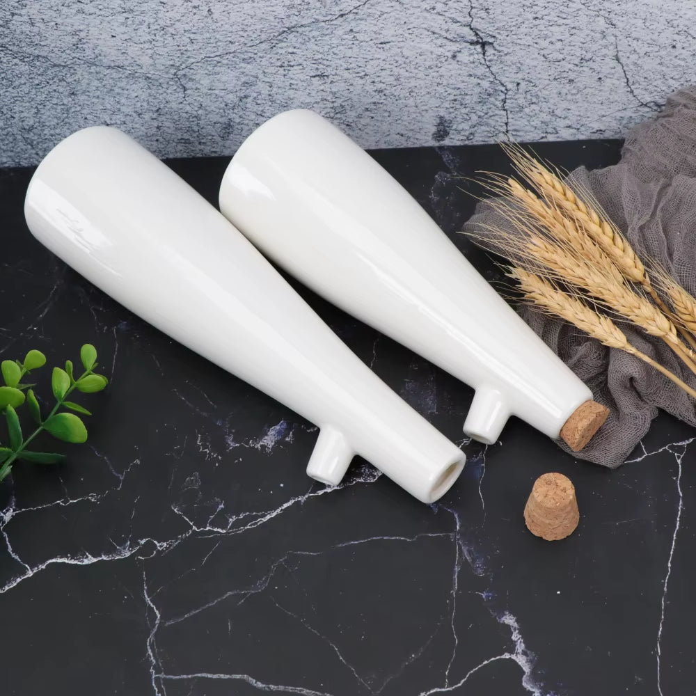 Ceramic Vinegar Porcelain Olive Oil Pot Soy Sauce Vinegar Bottle Seasoning Gravy Boats Kitchen Cooking Tools Storage Bottles