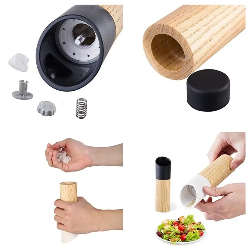 Suitable for Salt and Pepper Grinders, Equipped with High Black and White Salt and Pepper Bottle Sets with Adjustable Devices
