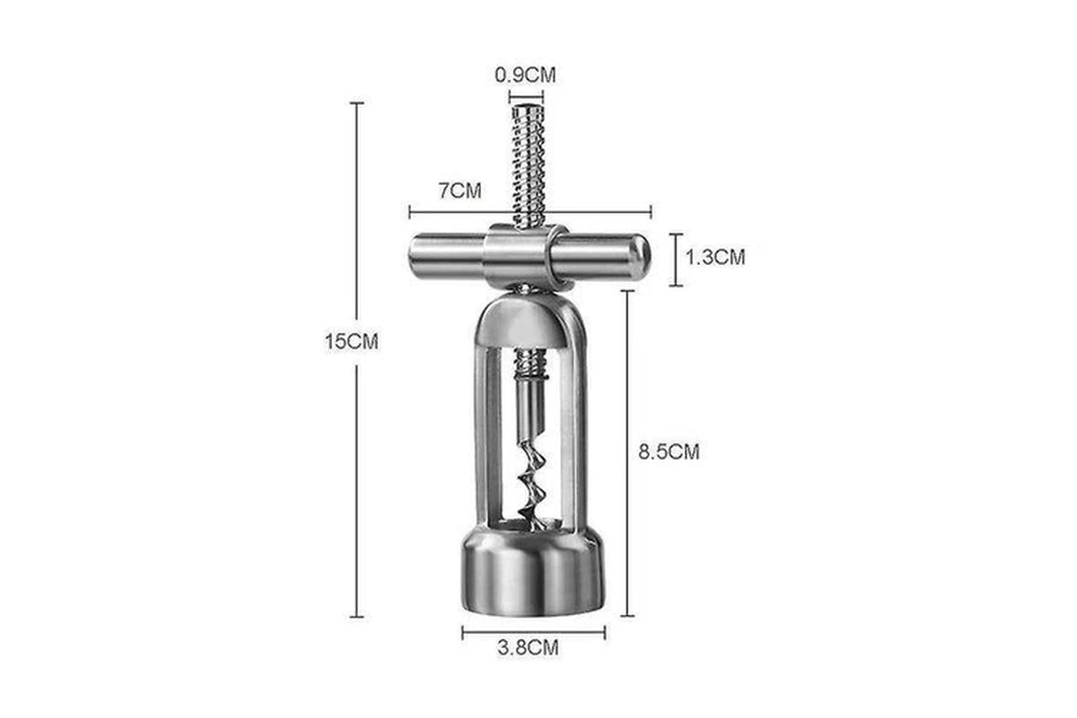 1 Pcs 304 Stainless Steel Modern Wine Bottle Opener Corkscrew Leverage Design