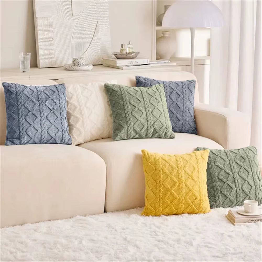 Throw Pillow Cover Cotton Couch Cushion Cover 45X45Cm Sofa Pillowcase Solid Home Living Bedroom Decor Pillow Case 50X50