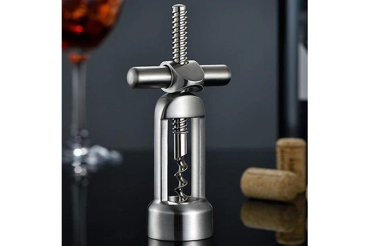 1 Pcs 304 Stainless Steel Modern Wine Bottle Opener Corkscrew Leverage Design