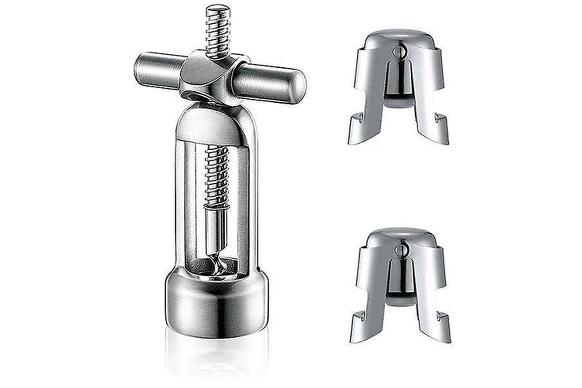 1 Pcs 304 Stainless Steel Modern Wine Bottle Opener Corkscrew Leverage Design