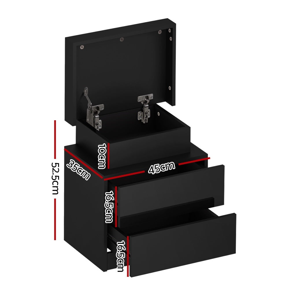 Noir Beam Twin Tables