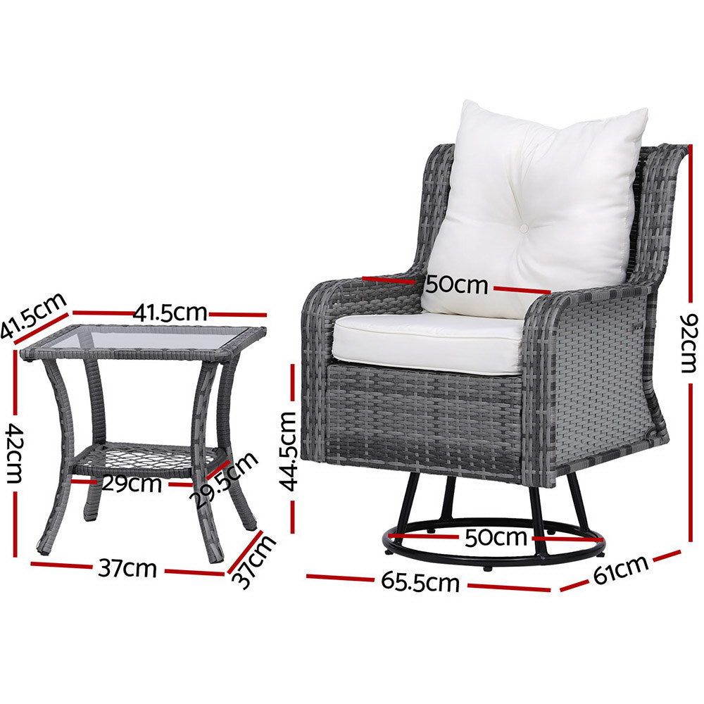 Swivel Weave Bistro Set