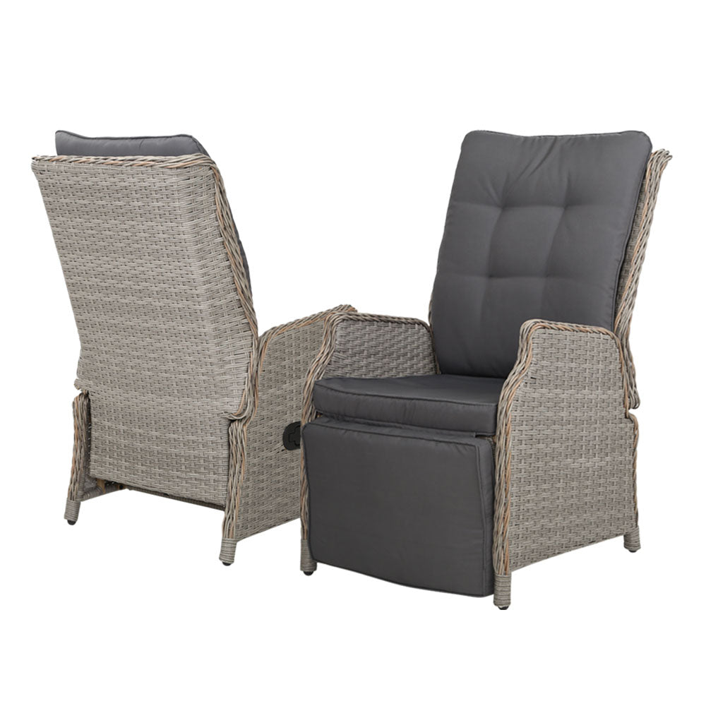 Wicker Wave Recliner Lounger