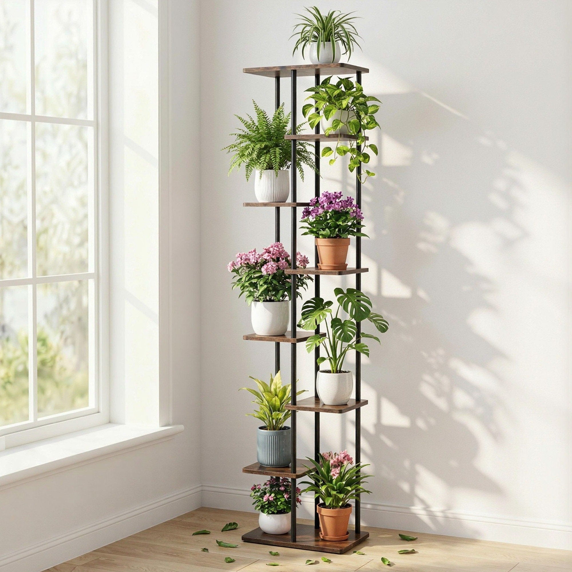 Iron Petal 8-Tier Flower Rack