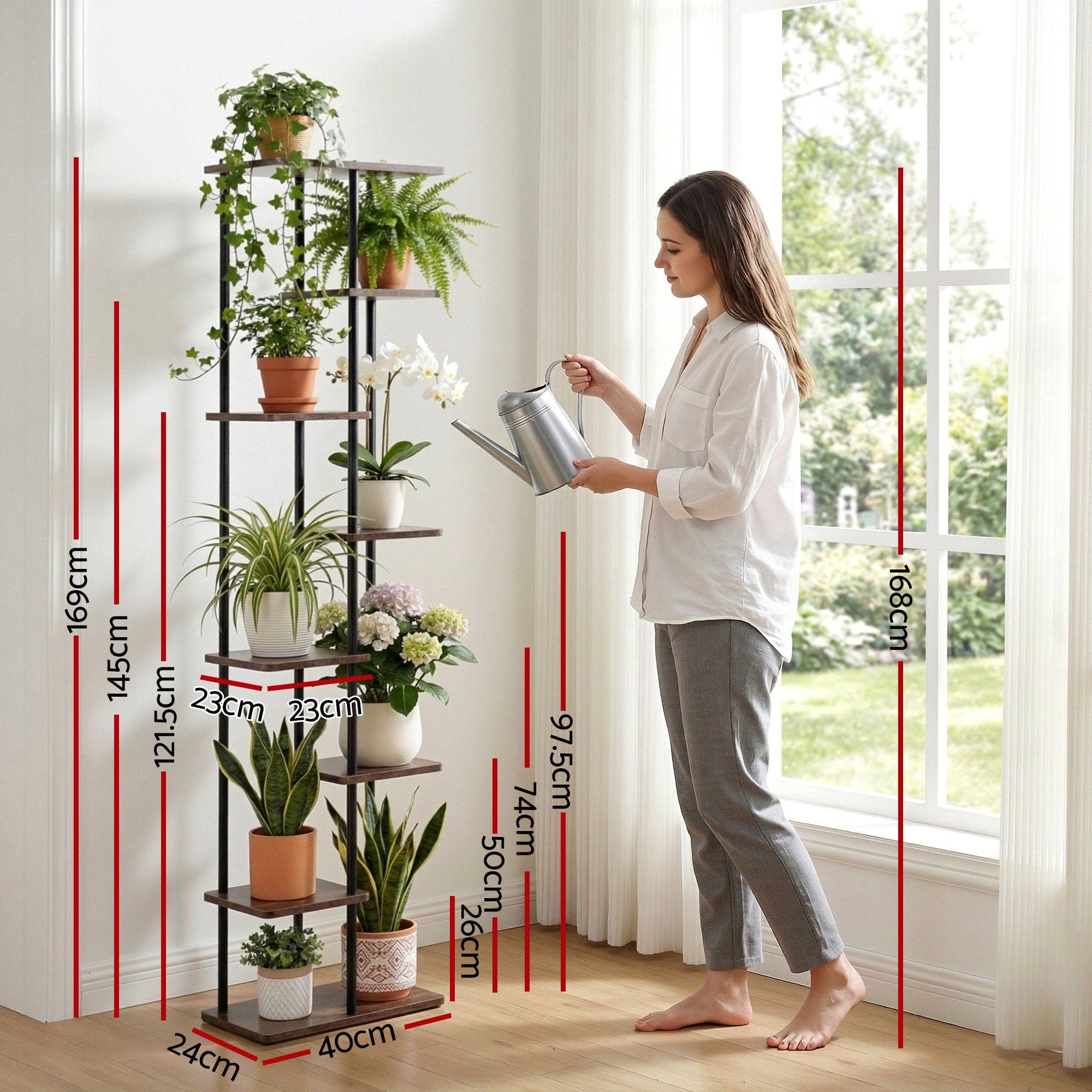 Iron Petal 8-Tier Flower Rack