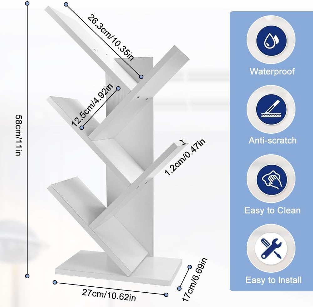 Branch Rise 5-Tier Library Shelf