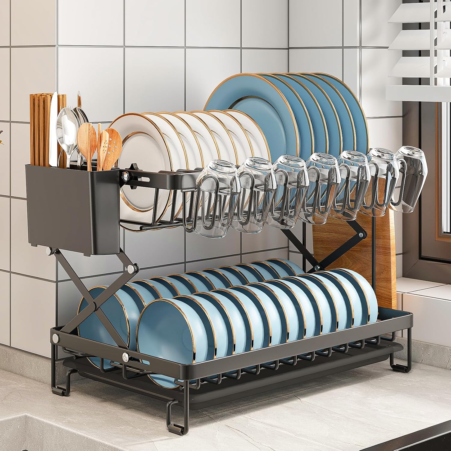 Plate Rise Double Stand