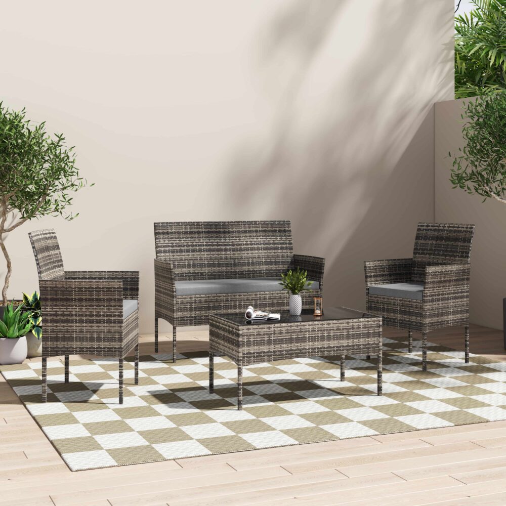 Wicker Haven 4-Seat Lounge Set