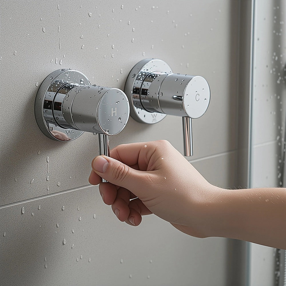 Crystal Chrome Hot & Cold Taps