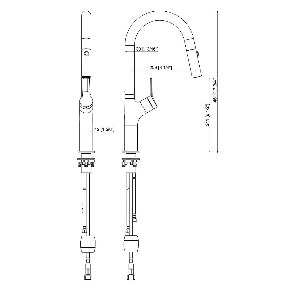 Black Pulse Kitchen Spout