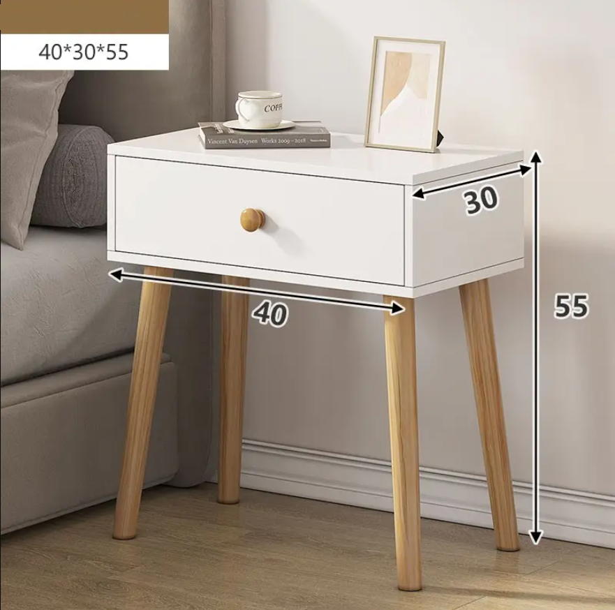 Snow line Bedside Table (1pc)