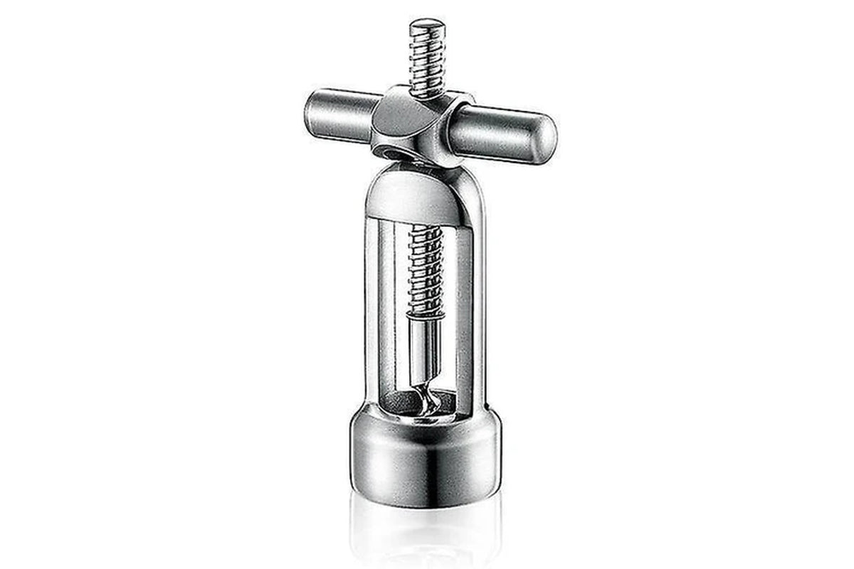 1 Pcs 304 Stainless Steel Modern Wine Bottle Opener Corkscrew Leverage Design