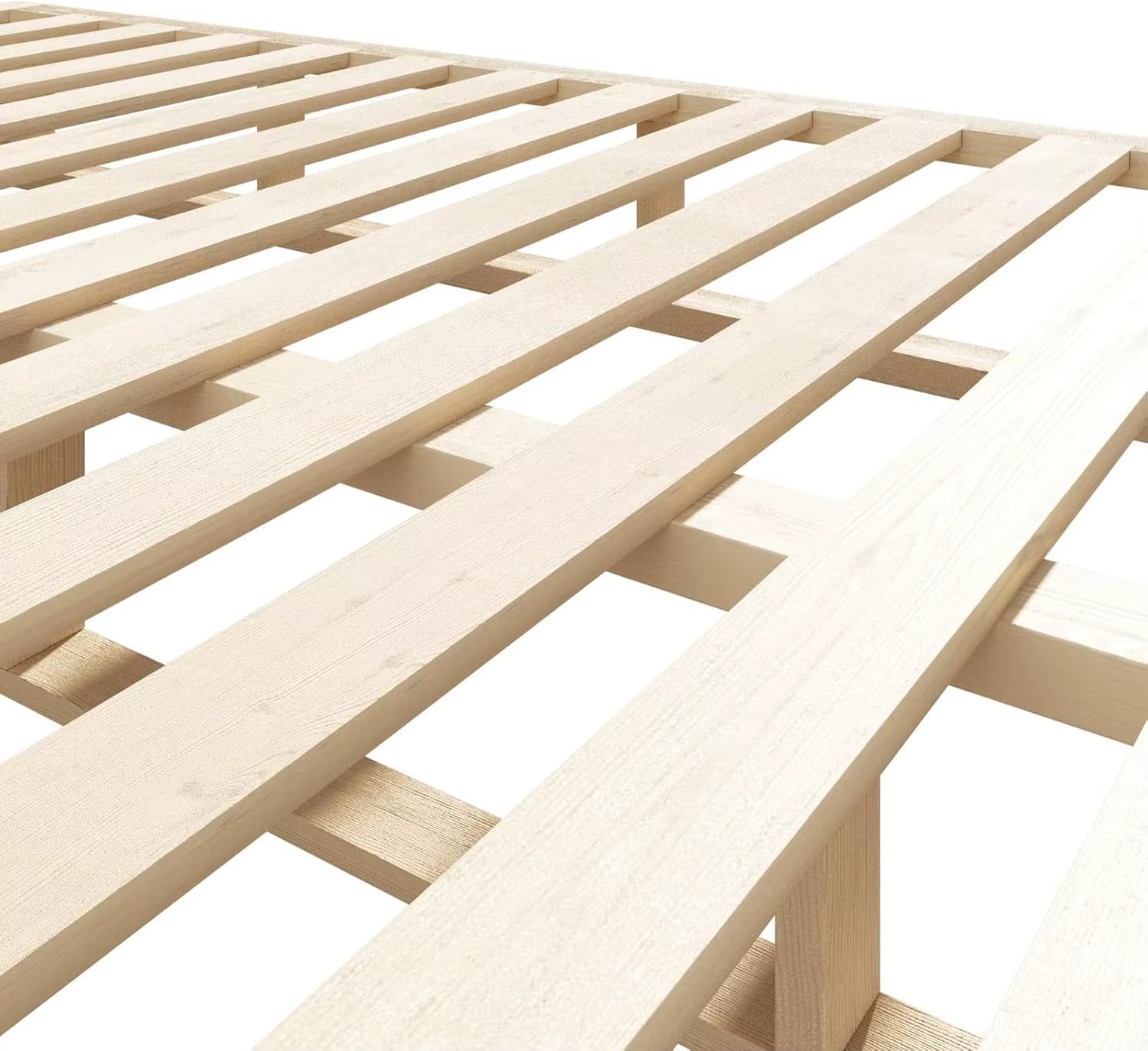 Queen Bed Frame with Solid Wood Frame Platform Bed and Wooden Bed Base