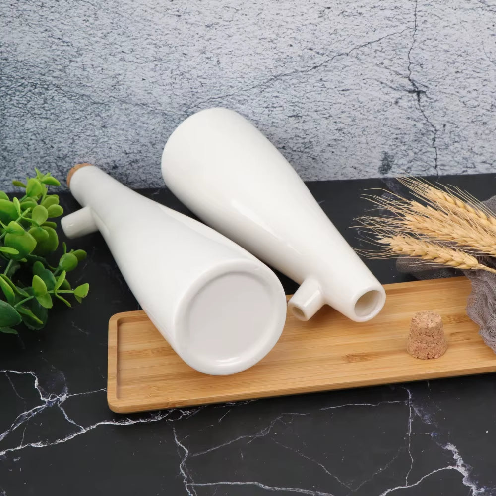 Ceramic Vinegar Porcelain Olive Oil Pot Soy Sauce Vinegar Bottle Seasoning Gravy Boats Kitchen Cooking Tools Storage Bottles
