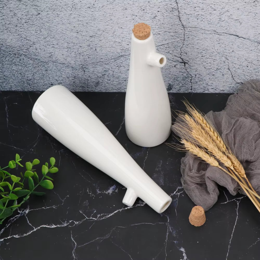 Ceramic Vinegar Porcelain Olive Oil Pot Soy Sauce Vinegar Bottle Seasoning Gravy Boats Kitchen Cooking Tools Storage Bottles