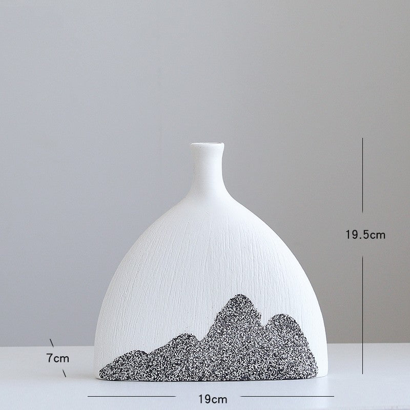 Ceramic Vase Decoration of Living Room Porch Antique Frame Soft Decoration